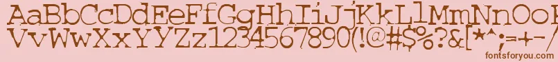 Couriertxt Font – Brown Fonts on Pink Background