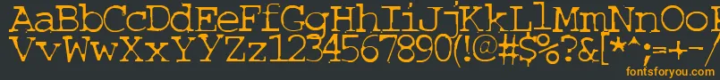 Couriertxt Font – Orange Fonts on Black Background