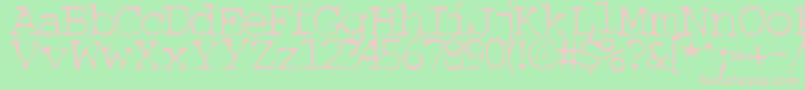 Couriertxt Font – Pink Fonts on Green Background