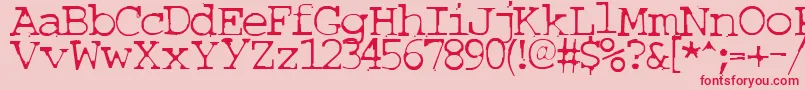 Couriertxt-Schriftart – Rote Schriften auf rosa Hintergrund