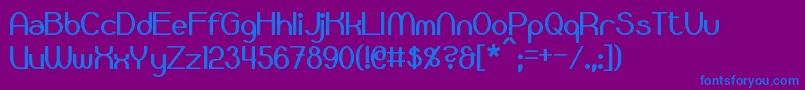 Bloomingworth Font – Blue Fonts on Purple Background