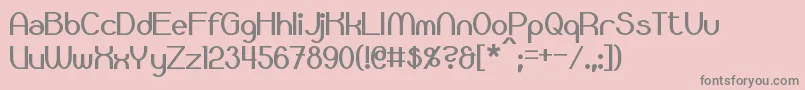 Bloomingworth Font – Gray Fonts on Pink Background