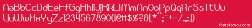 Bloomingworth Font – Pink Fonts on Red Background