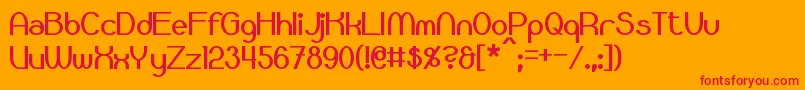 Bloomingworth Font – Red Fonts on Orange Background