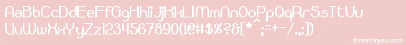 Bloomingworth Font – White Fonts on Pink Background