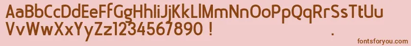 Шрифт Bloomsburg DEMO – коричневые шрифты на розовом фоне