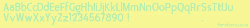 Bloomsburg DEMO-Schriftart – Grüne Schriften auf gelbem Hintergrund