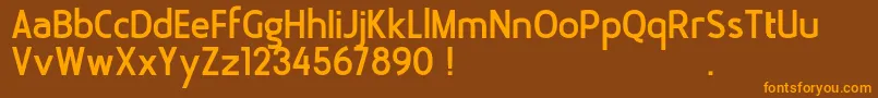 Fonte Bloomsburg DEMO – fontes laranjas em um fundo marrom