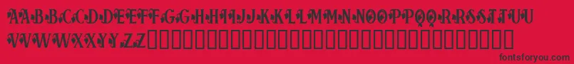 BLOORG   Font – Black Fonts on Red Background