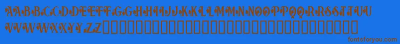 BLOORG   Font – Brown Fonts on Blue Background