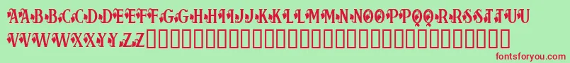 BLOORG   Font – Red Fonts on Green Background