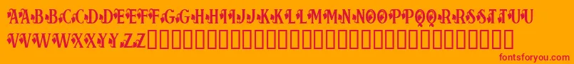 BLOORG   Font – Red Fonts on Orange Background
