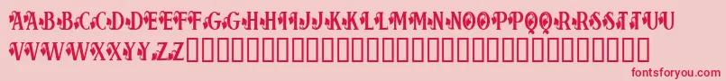 BLOORG   Font – Red Fonts on Pink Background