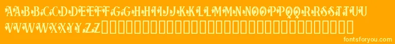 BLOORG   Font – Yellow Fonts on Orange Background