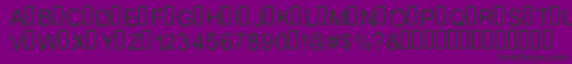 フォントBLOOS    – 紫の背景に黒い文字