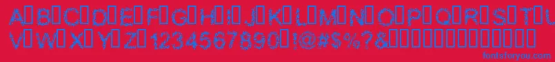 Шрифт BLOOS    – синие шрифты на красном фоне
