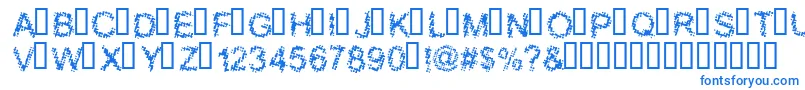 フォントBLOOS    – 白い背景に青い文字
