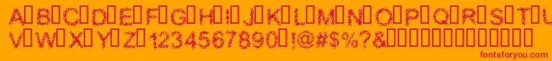 Шрифт BLOOS    – красные шрифты на оранжевом фоне