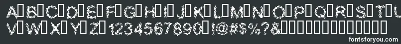BLOOS   -fontti – valkoiset fontit mustalla taustalla
