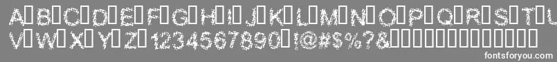Шрифт BLOOS    – белые шрифты на сером фоне