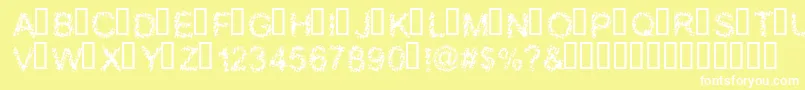 Шрифт BLOOS    – белые шрифты на жёлтом фоне