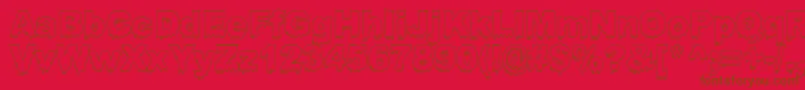 BLOOSG  -fontti – ruskeat fontit punaisella taustalla