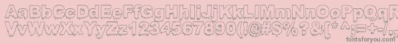 BLOOSG   Font – Gray Fonts on Pink Background
