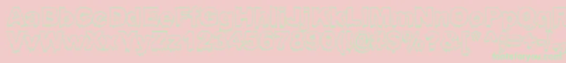 BLOOSG   Font – Green Fonts on Pink Background