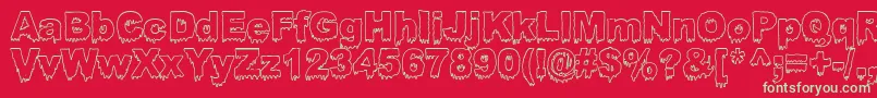 BLOOSG   Font – Green Fonts on Red Background