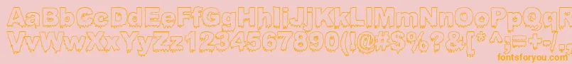 BLOOSG   Font – Orange Fonts on Pink Background