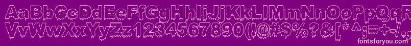 BLOOSG   Font – Pink Fonts on Purple Background