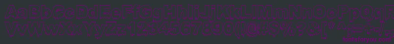 BLOOSG  -fontti – violetit fontit mustalla taustalla