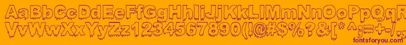 BLOOSG   Font – Purple Fonts on Orange Background