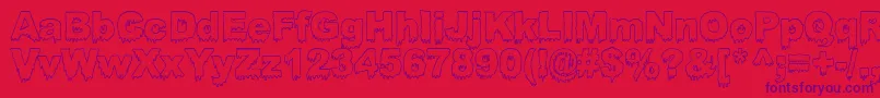 BLOOSG   Font – Purple Fonts on Red Background