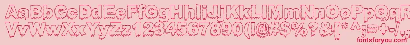 BLOOSG   Font – Red Fonts on Pink Background