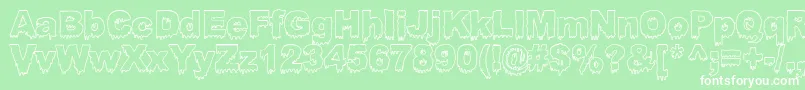 Lisätietoja BLOOSG -fontista BLOOSG -fontti – valkoiset fontit vihreällä taustalla