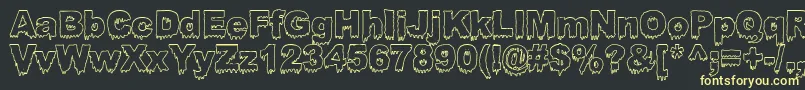 BLOOSG   Font – Yellow Fonts on Black Background