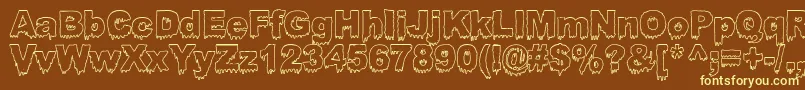 BLOOSG   Font – Yellow Fonts on Brown Background