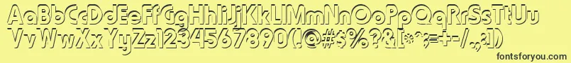 Blooshooz Font – Black Fonts on Yellow Background