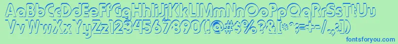 Blooshooz Font – Blue Fonts on Green Background