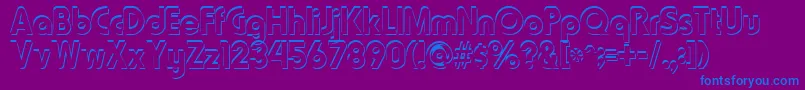 Blooshooz Font – Blue Fonts on Purple Background