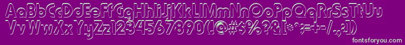 Blooshooz Font – Green Fonts on Purple Background