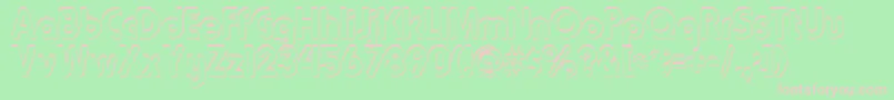 Blooshooz Font – Pink Fonts on Green Background