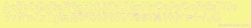 Blooshooz Font – Pink Fonts on Yellow Background