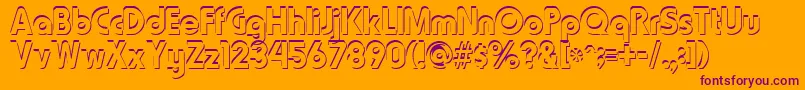 Blooshooz Font – Purple Fonts on Orange Background