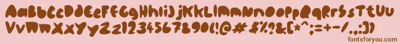 blopopo Font – Brown Fonts on Pink Background