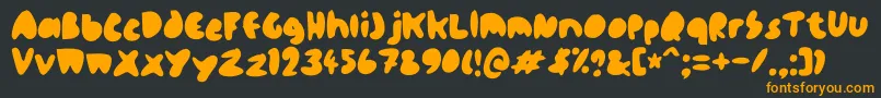 blopopo Font – Orange Fonts on Black Background