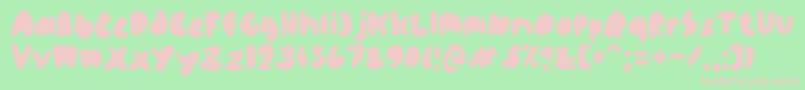 blopopo Font – Pink Fonts on Green Background