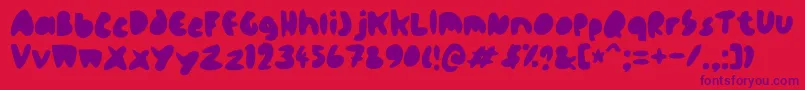 blopopo Font – Purple Fonts on Red Background