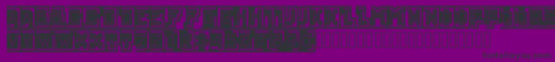 BLOQUE001-Schriftart – Schwarze Schriften auf violettem Hintergrund